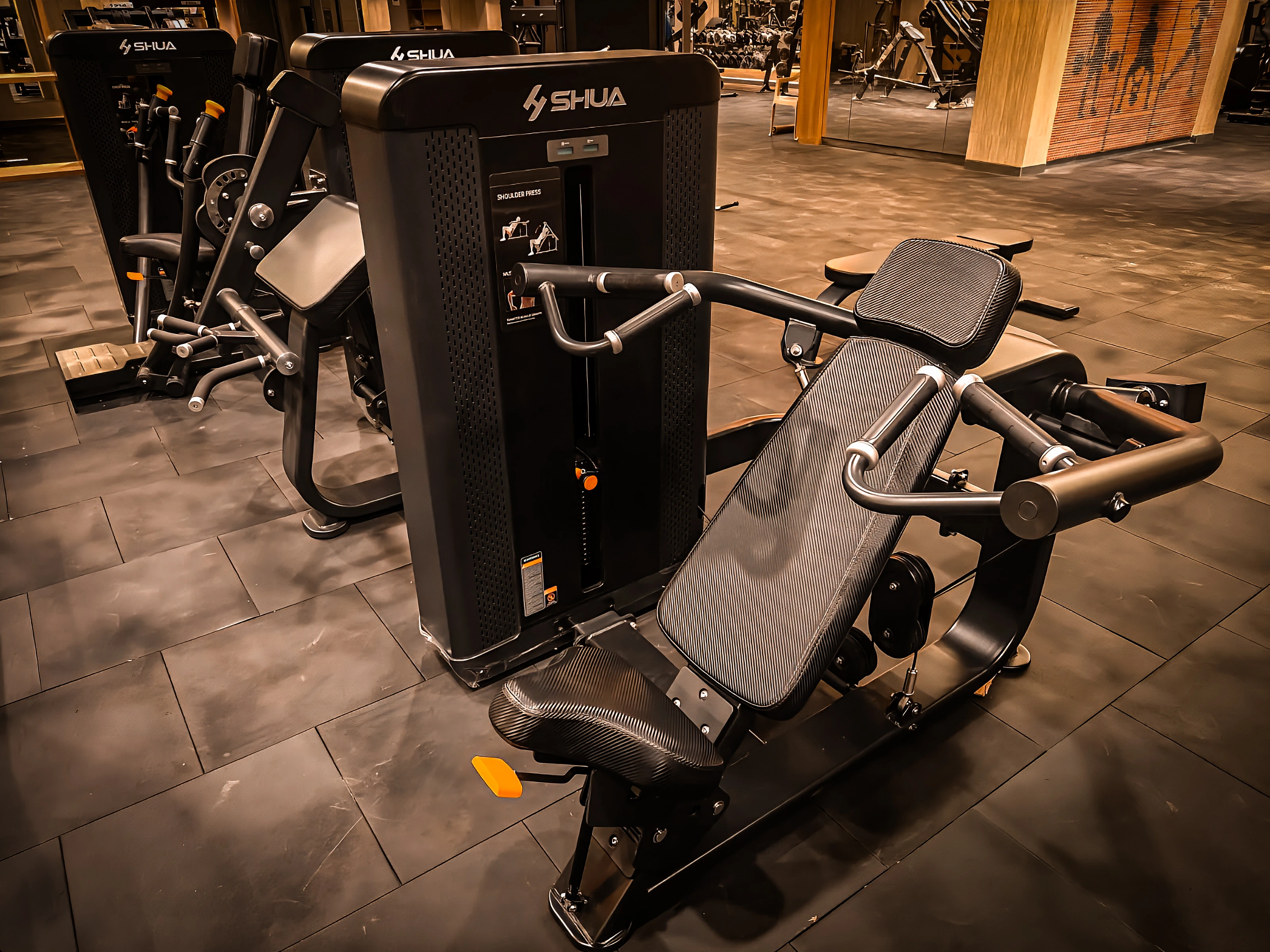 Actual SHUA commercial-grade strength equipment at ZOI Fitness